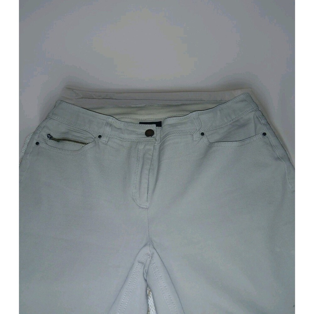 Chicos So Slimming Ankle Pants Sz 1 (US 8-10) Tan Straight Casual Stretch Travel - Picture 4 of 8